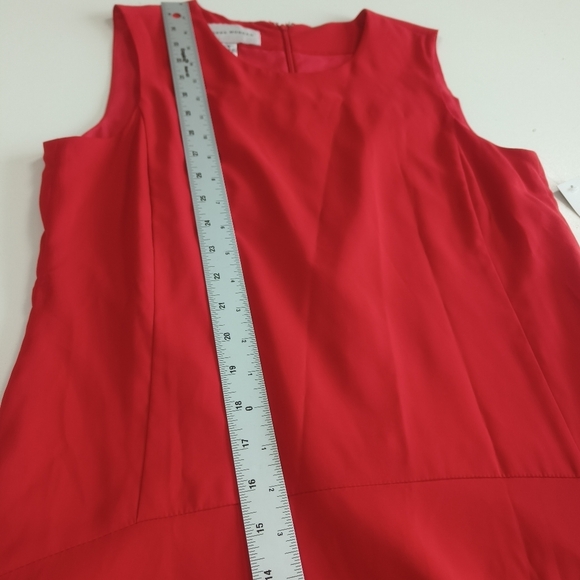 DONNA MORGAN Passion Red Lightweight Dress Sleeveless Loose Bottom Size 8 - Picture 5 of 13